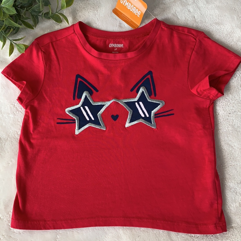 NWT Gymboree White Patriotic Top 3T T-shirt Stars
